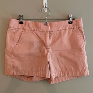 EUC, J. Crew Broken-in, Chino Shorts, Size 6, Salmon/Peach/Pink
